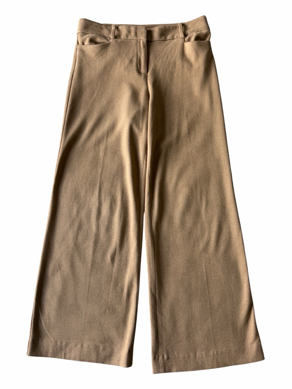 ✅ Talbots Knit Wide-Leg Ponte Pants in Camel color size 10